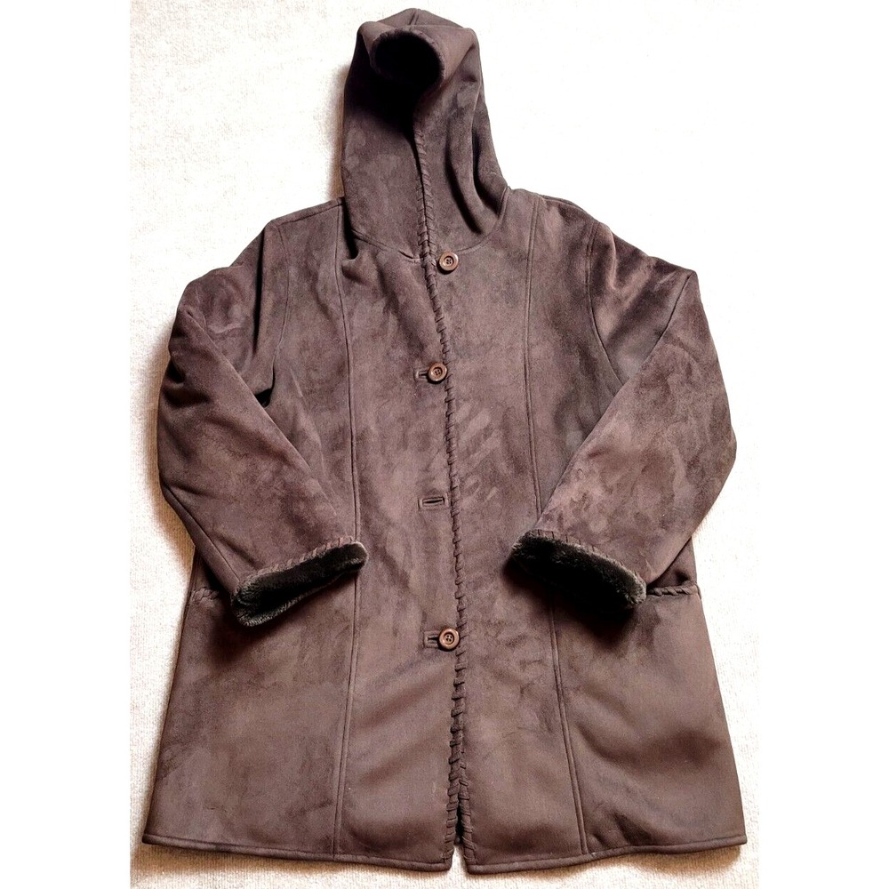 VINTAGE ORVIS BROWN WOMENS TRENCH COAT STYLISH SIZE XL‎